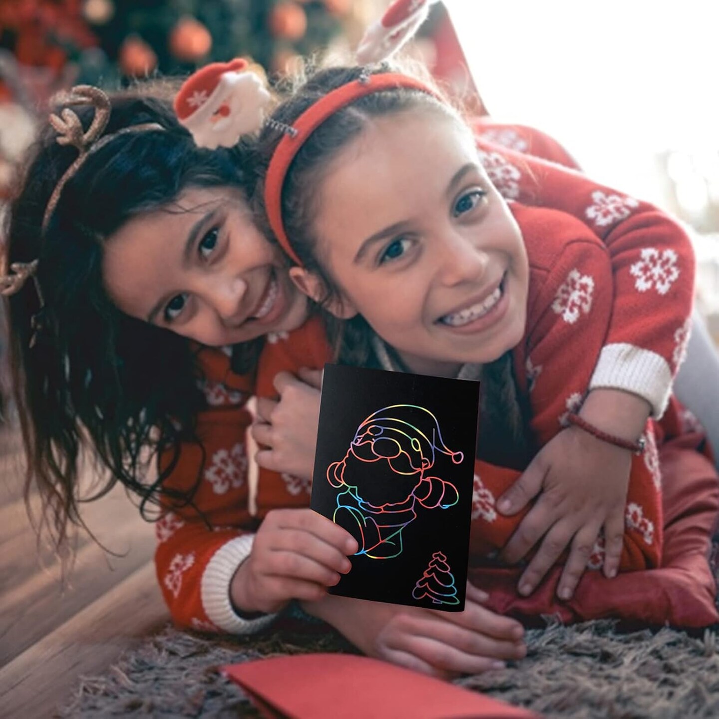 200-Piece Scratch Art Paper Set for Kids – DIY Rainbow Scratch Off Paper with Styluses & Stencils, Christmas & Birthday Gift for Boys & Girls