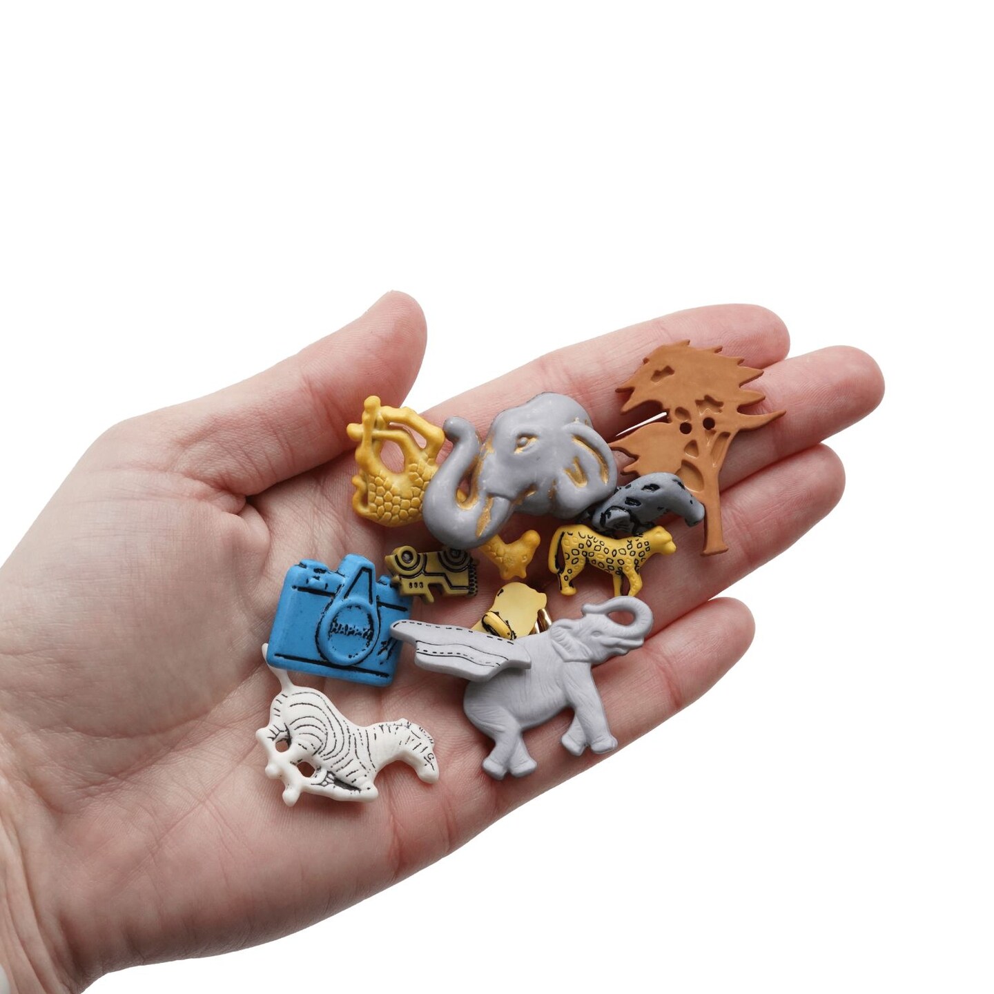 Assorted Nature &#x26; Outdoor Buttons &#x2013; 50+ Piece Set for Sewing, Scrapbooking &#x26; DIY Crafts &#x2013; Camping, Fishing, Wildlife &#x26; Trees