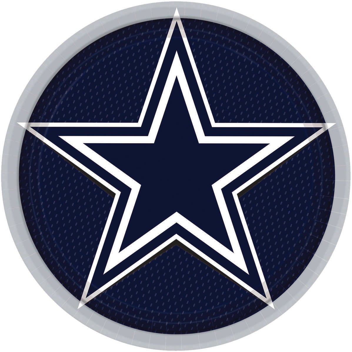 Dallas Cowboys 9&#x22; Round Plates - 8ct