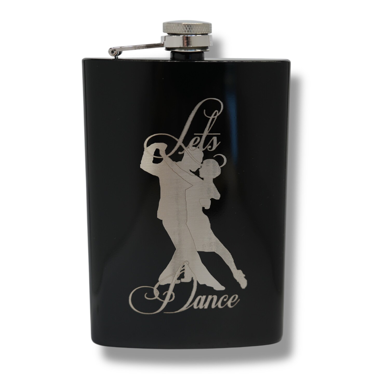 8oz BLACK Let&#x27;s Dance Flask
