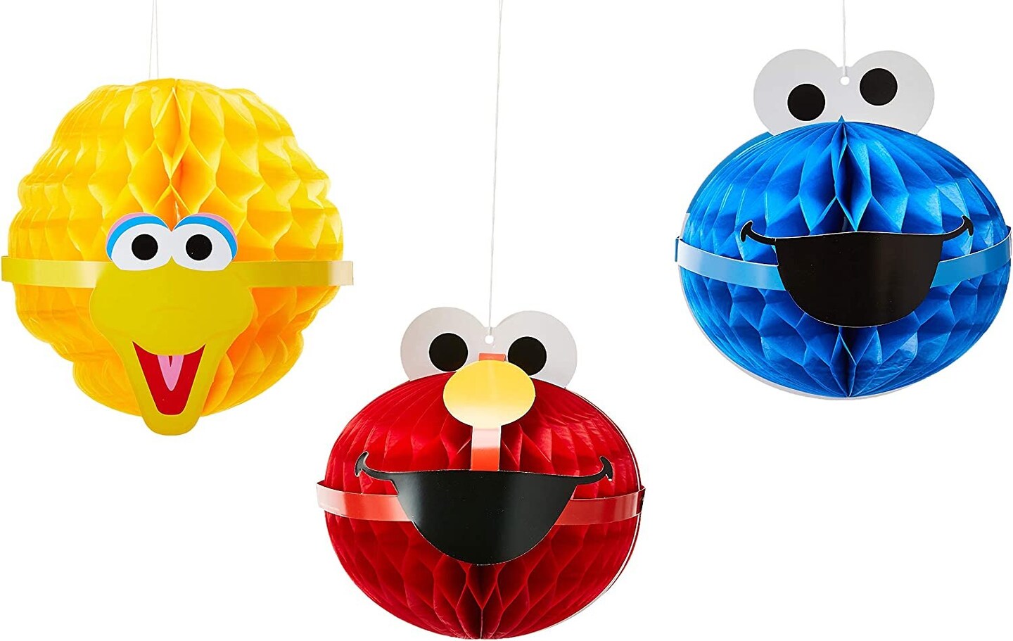 Sesame Street&#xAE; Honeycomb Decorations - 3ct