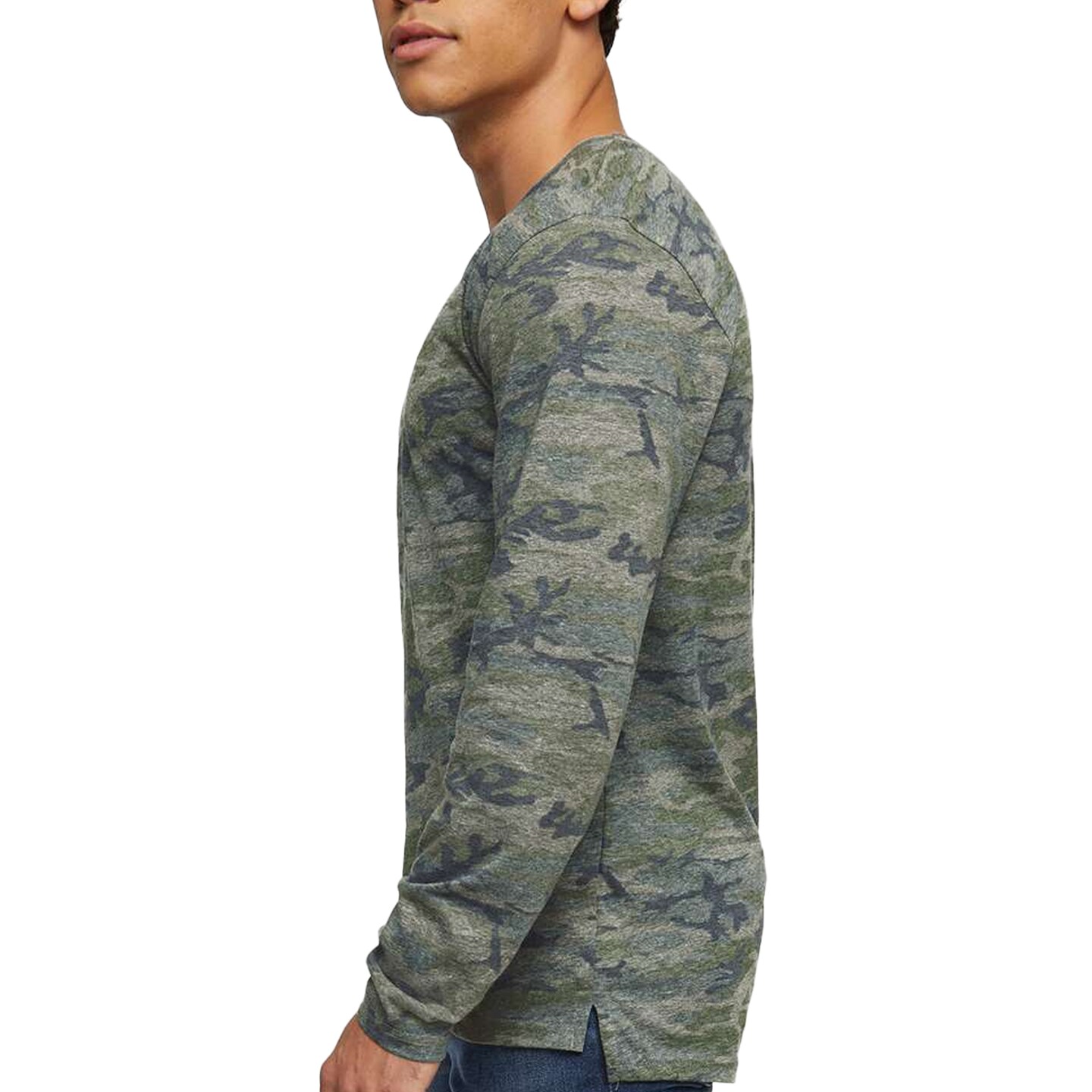 Lat Fine Jersey Long Sleeve T-Shirt, Casual Multicolor Trendy Tee