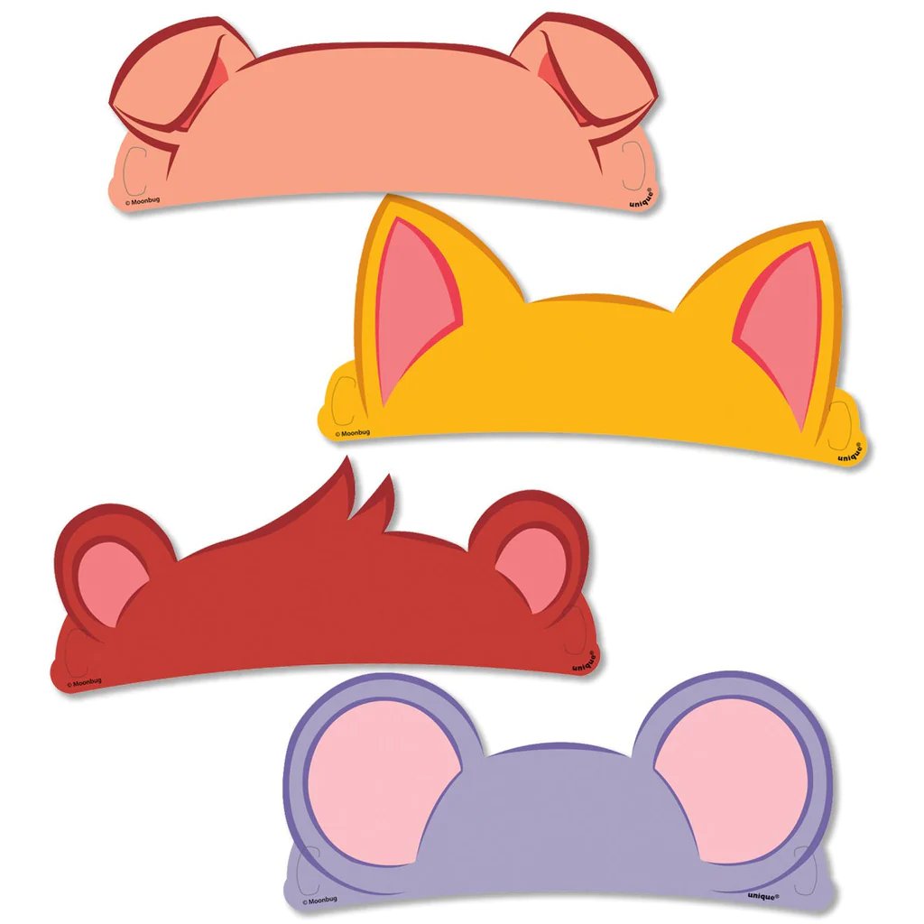 Cocomelon Assorted Paper Elastic Headbands - 4ct