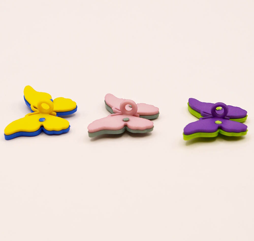 Dress It Up Button Shop Bright Wings Butterfly Craft Embellishments Colorful Shank-Back Buttons 24pcs