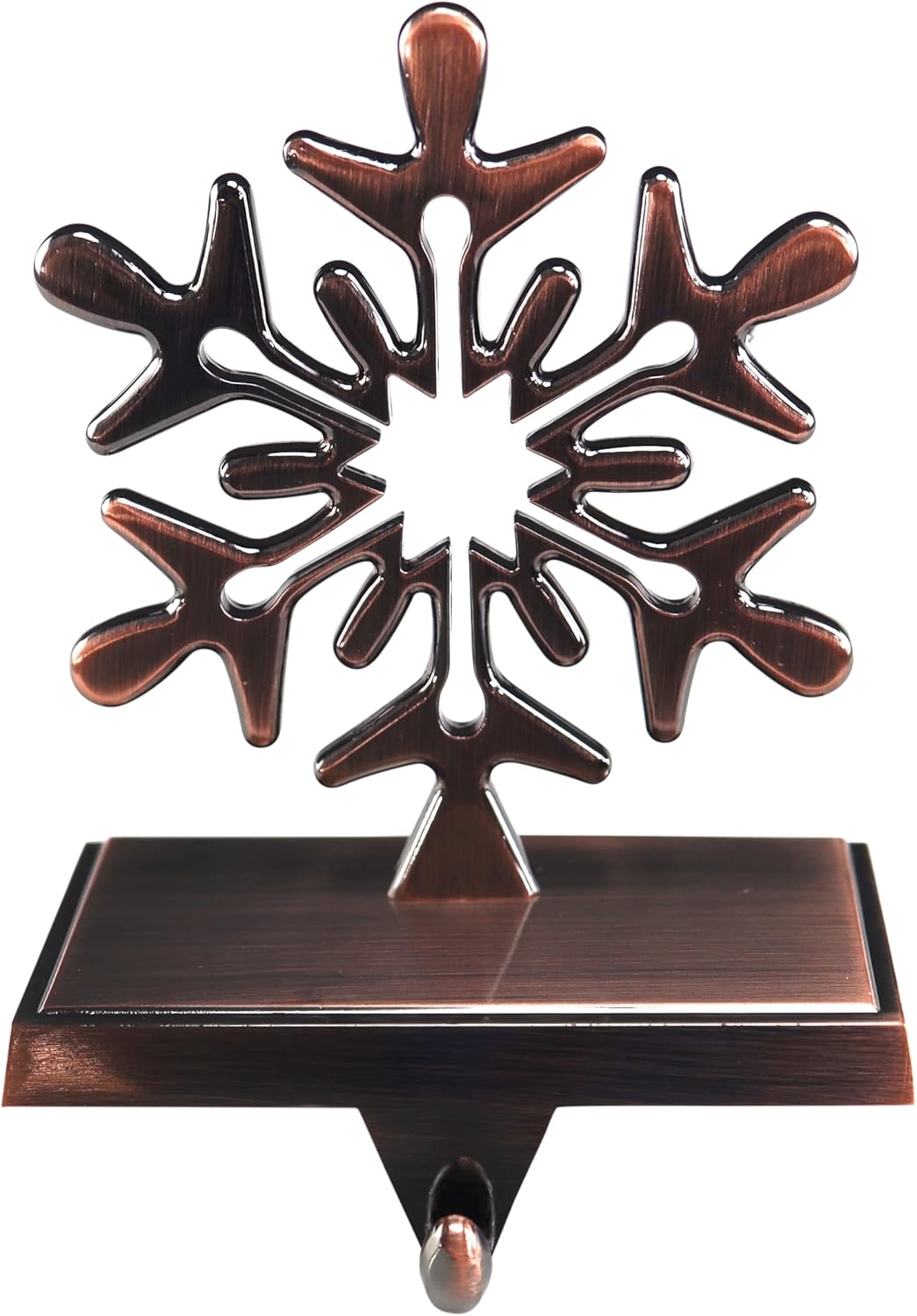 Snowflake Stocking Hanger Holder, Oil-Rubbed Bronze, 4-Pack