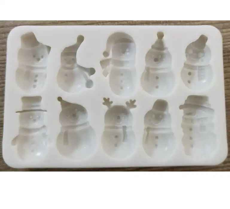 Christmas Snowman Variety Theme Silicone Molds