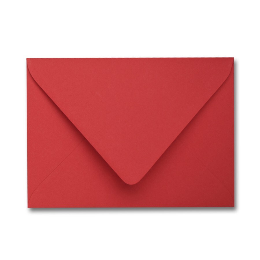 Colorplan BRIGHT RED - 91 Lb. / 135 gsm / 8 pts Matte Premium Cardstock Paper Text A2 Euro Flap Envelopes Bulk Pack of 250