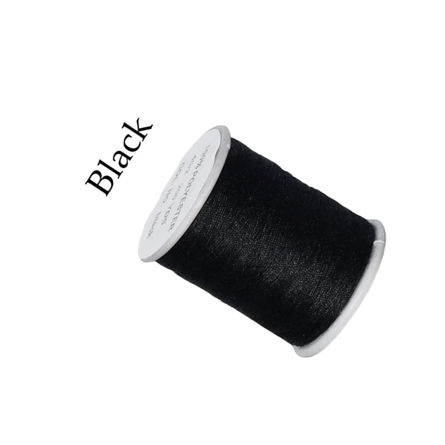 200 Yards Black Small 100% Polyester Thread Strong & Versatile Sewing Thread