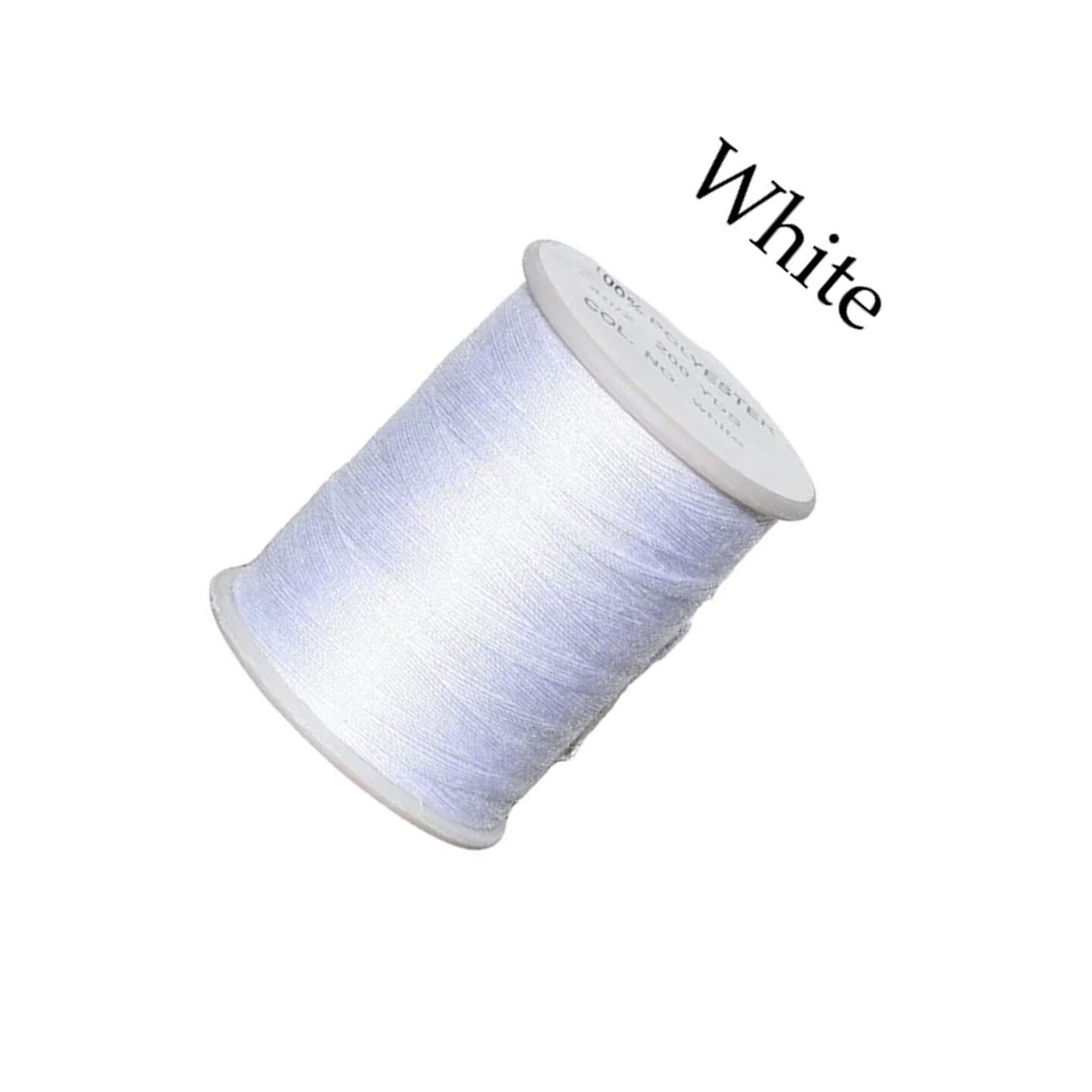 200 Yards White Small 100% Polyester Thread Strong &#x26; Versatile Sewing Thread