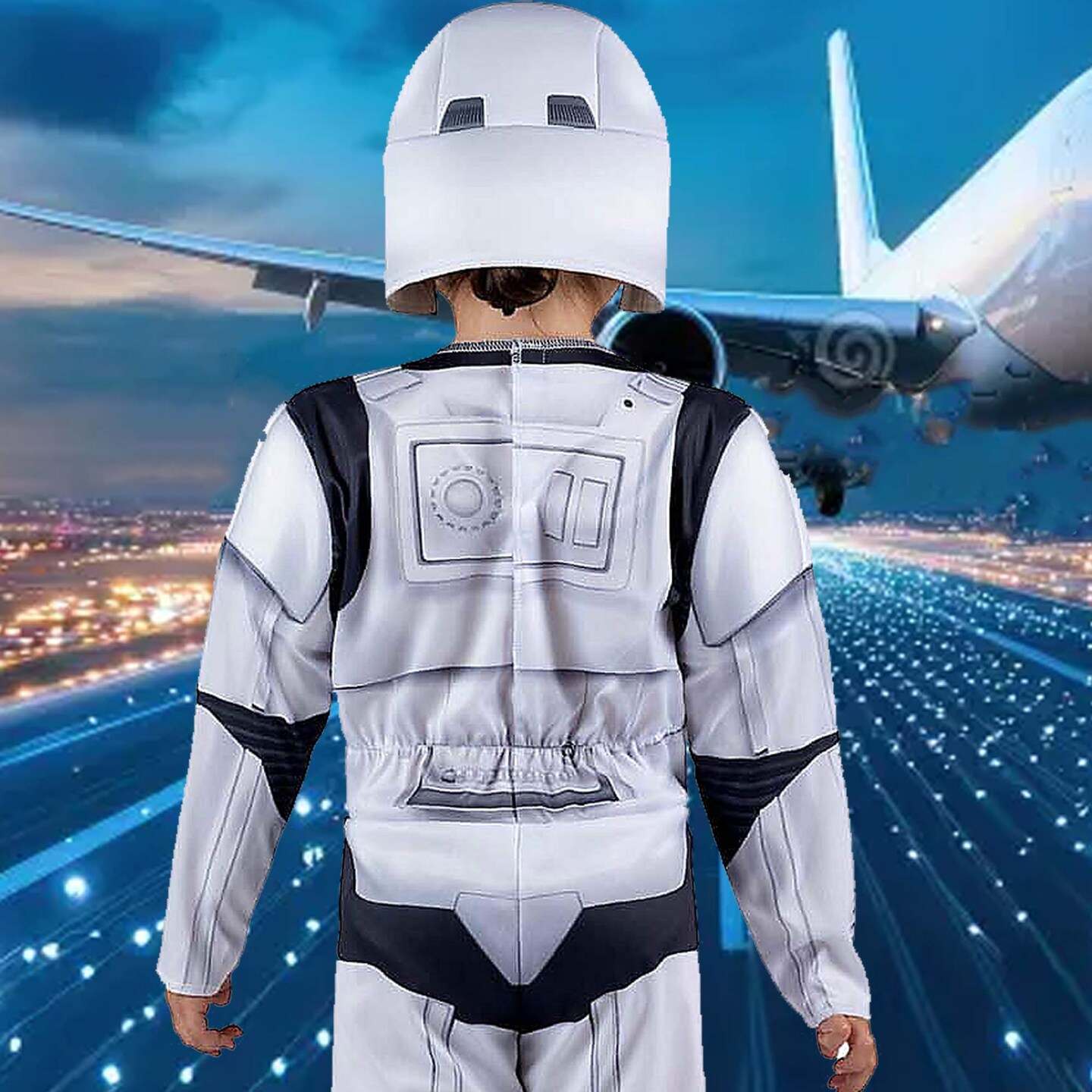 Toddlers Star Wars Stormtrooper Deluxe Costume Jumpsuit and Cap