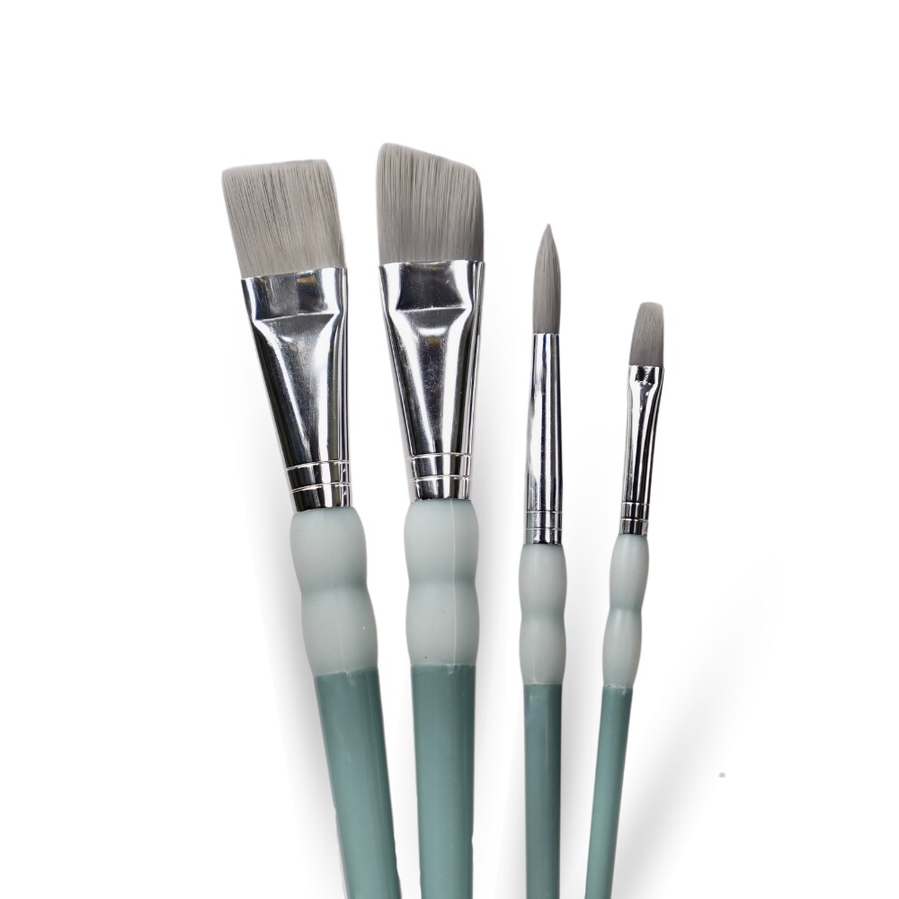 Heirloom Traditions Syntec Fiber Detail Paint Brushes for ALL-IN-ONE Paint, 4 Pack