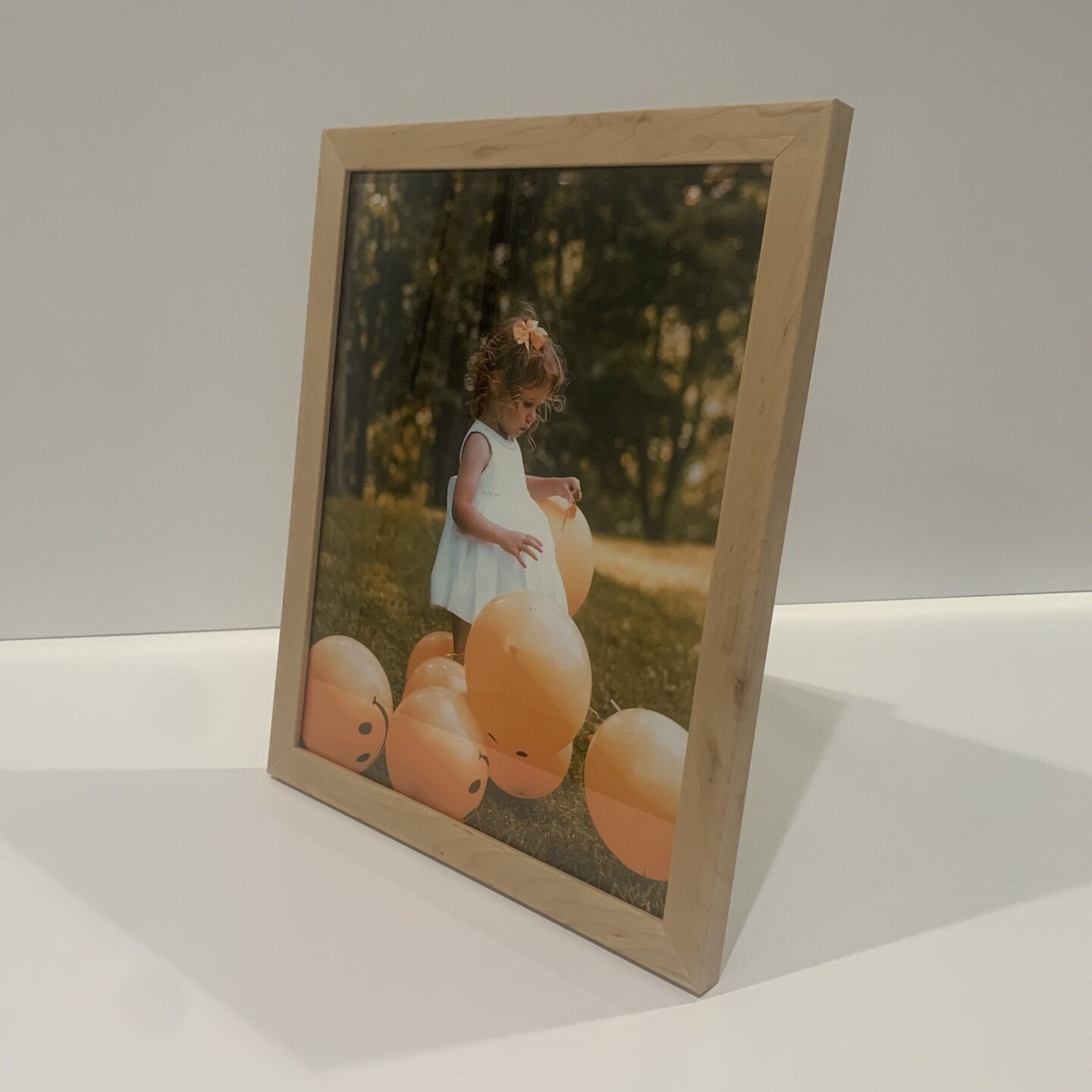 Natural Maple Wood 8x8 Picture Frame &#x2013; 8 x 8 Poster Frame &#x2013; Modern Light Wood Wall Art Frame Photo