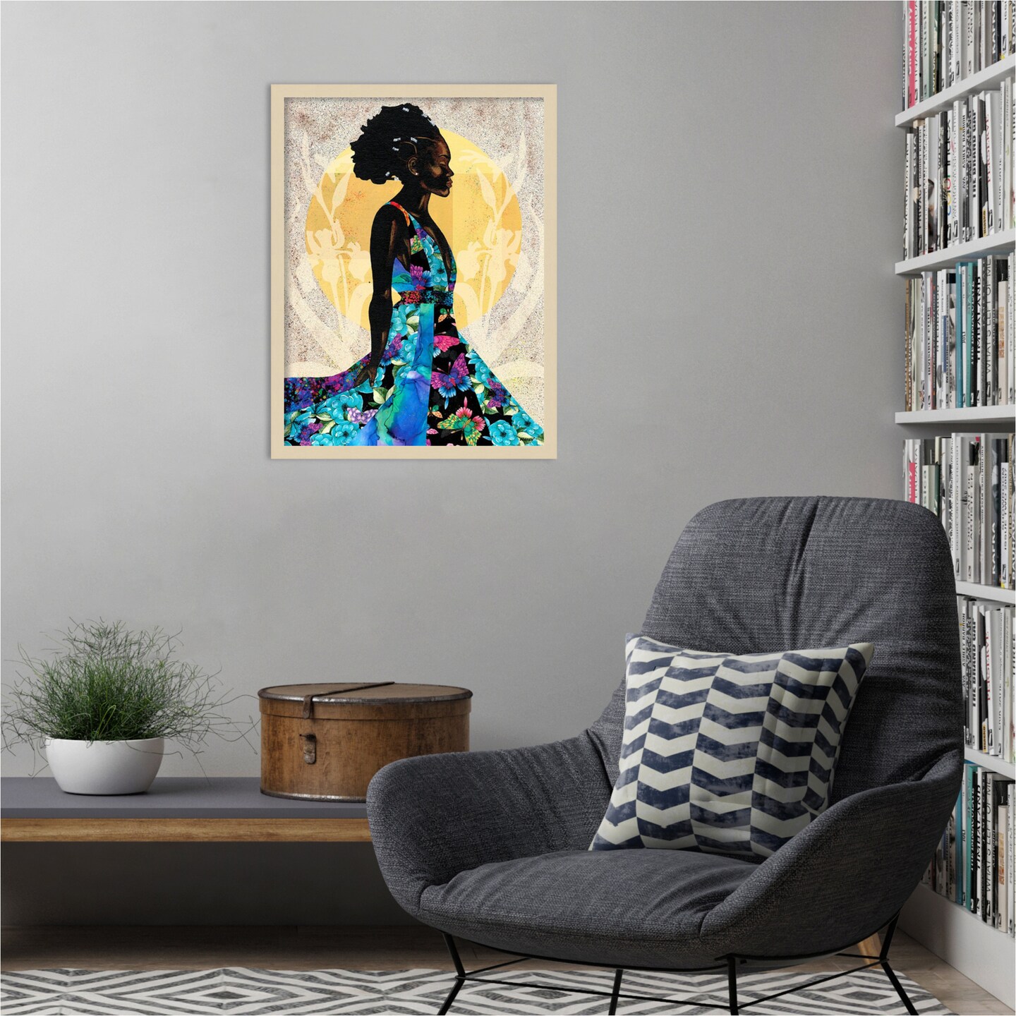 Her Flow by Alonzo Saunders Wood Framed Wall Art Print