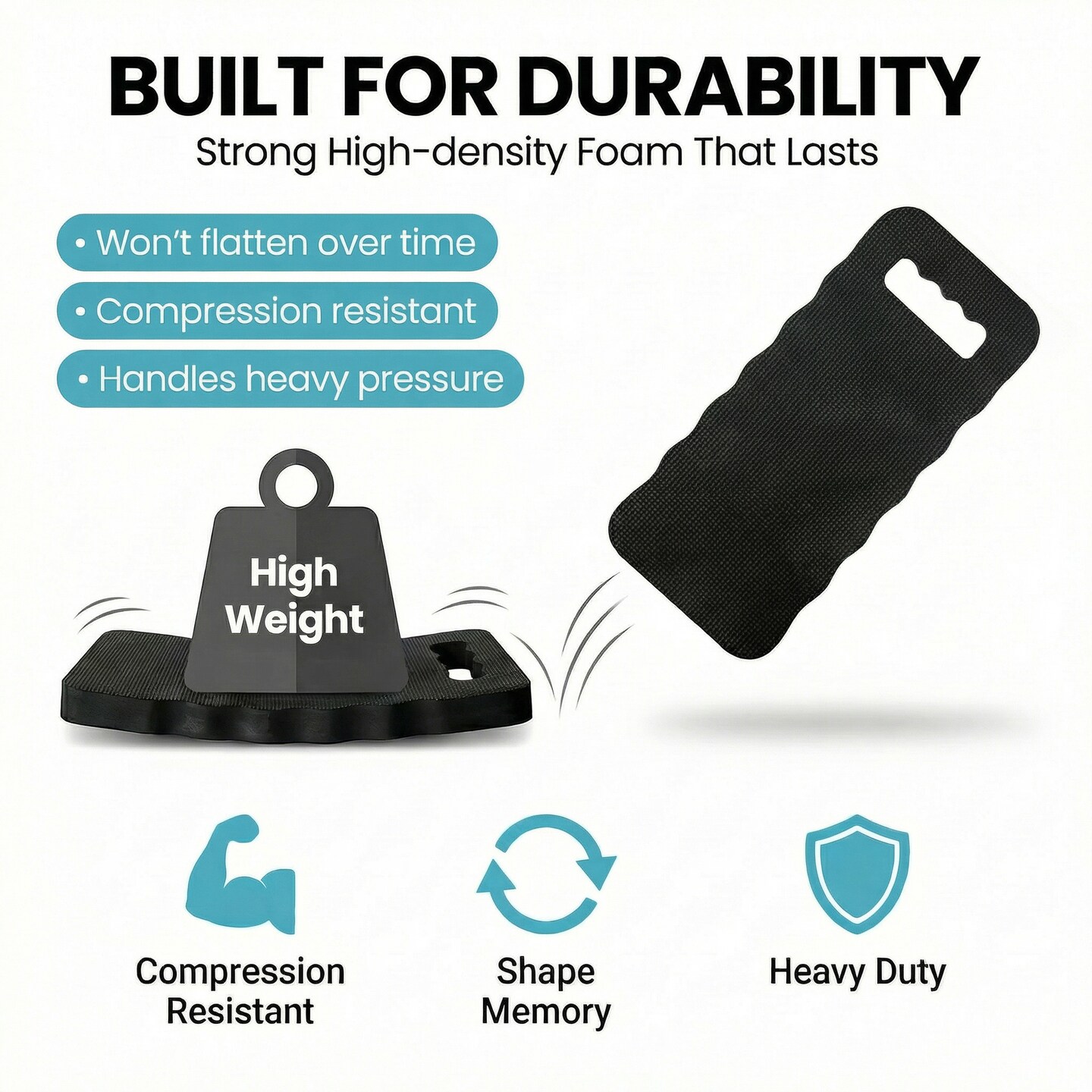 Gardenised Extra Thick Large Foam Kneeling Pad for Gardening Workout Yoga and Exercise Soft Comfortable Knee Cushion Mat for Floor Work Cleaning Yard Tasks and Home Projects