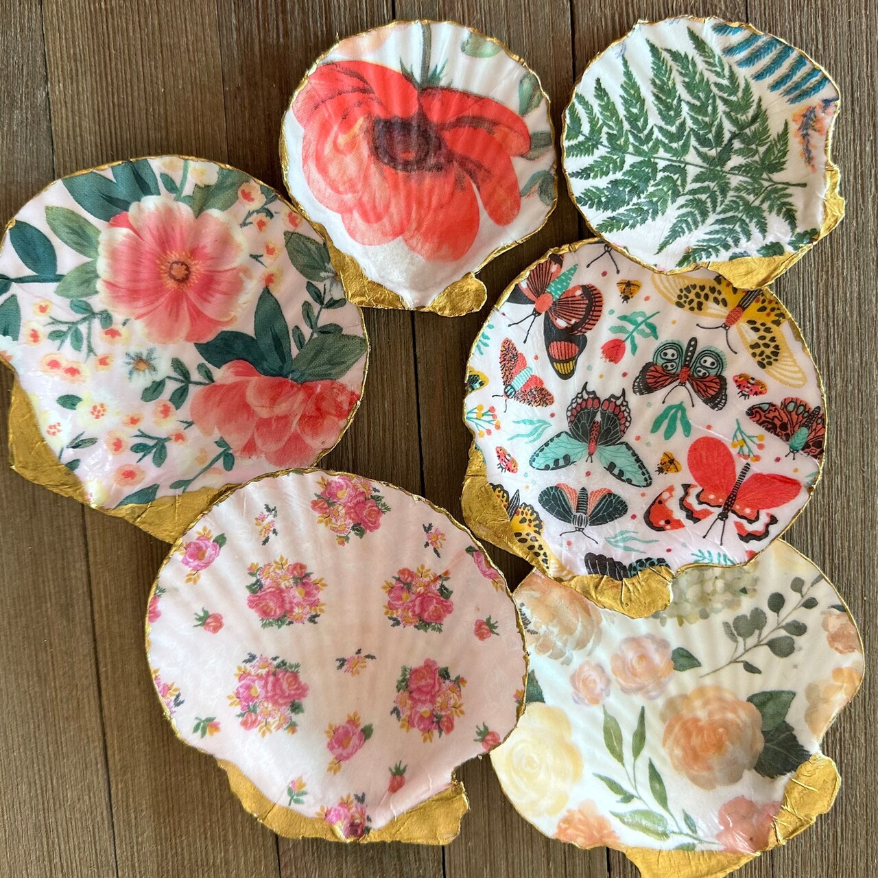 Mod Podge Decoupage 101 on Wood, Glass, Shells, Tin and Fabric