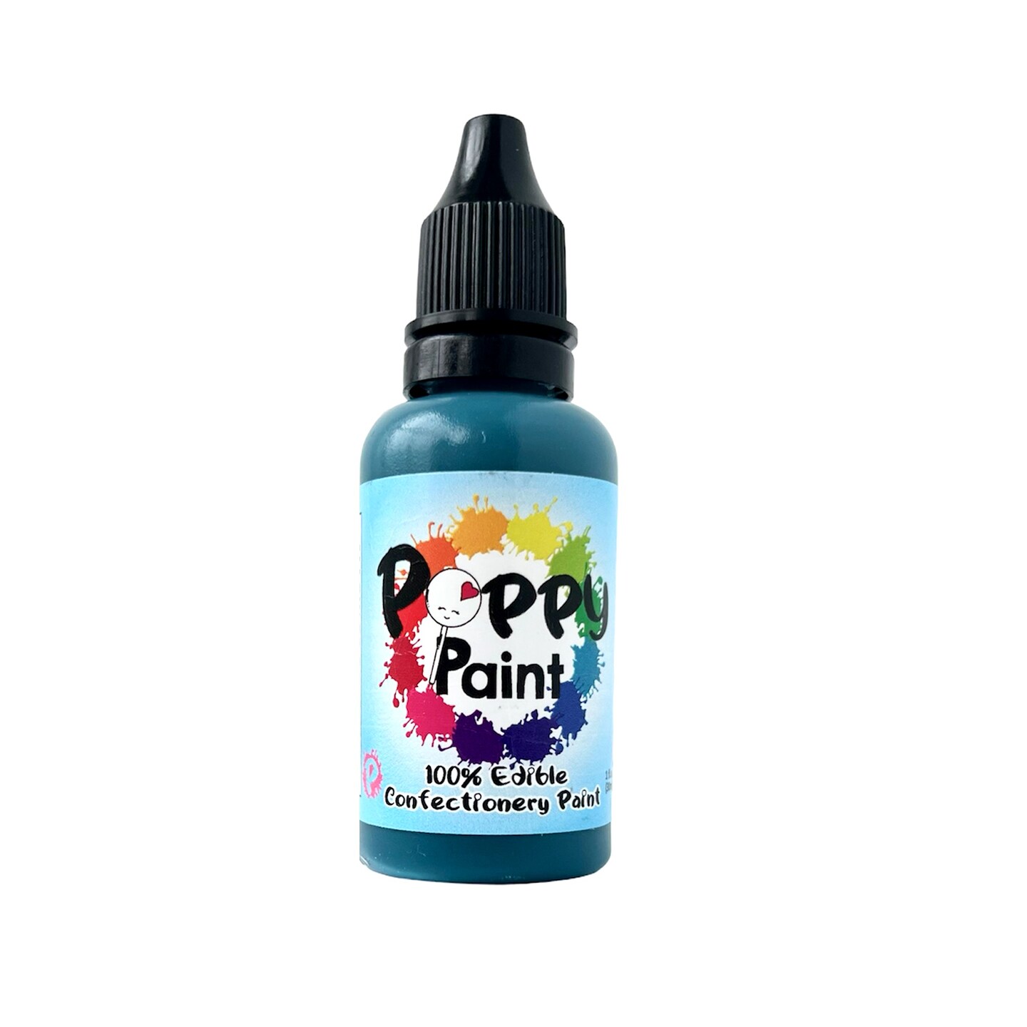 Poppy Paint Teal Edible Food Paint for Cake Cookie and Chocolate Decorating
