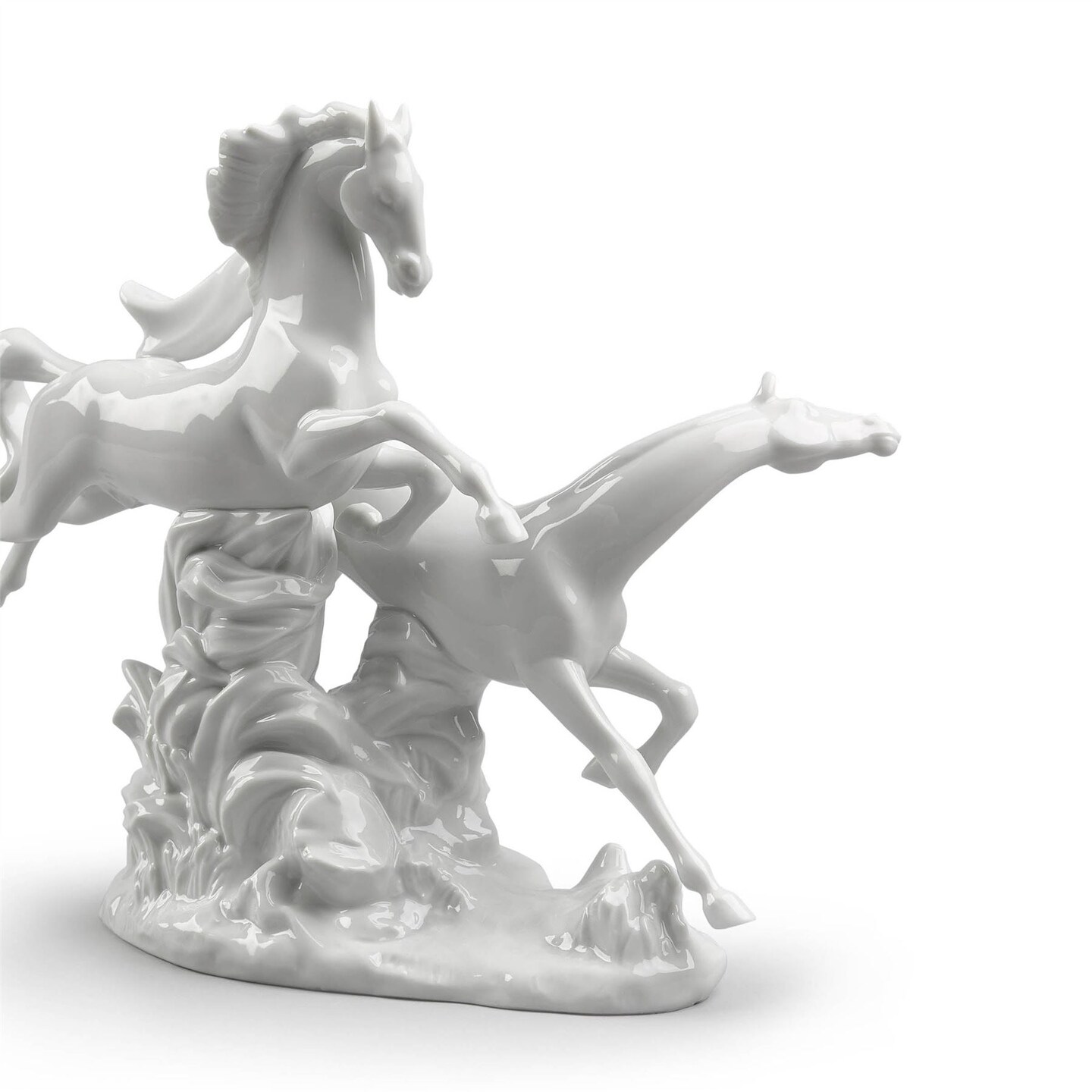 Lladro Horses Galloping Figurine