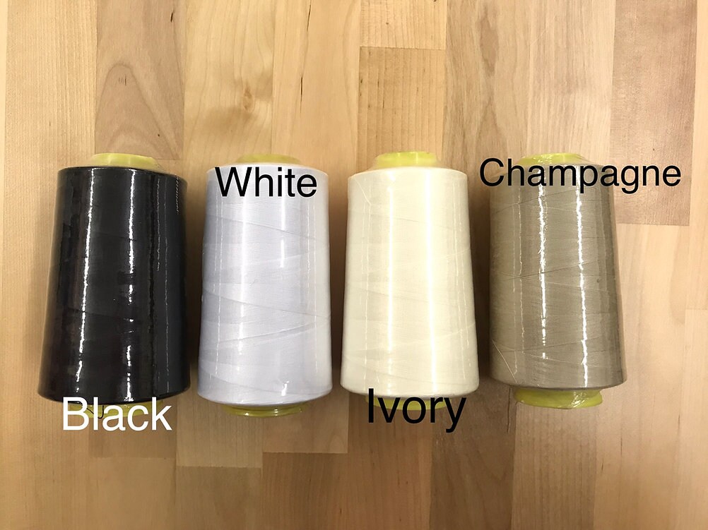 Ivory Polyester Thread Cone 4000 Yards Spun Sewing Thread for Machine & Hand Stitching