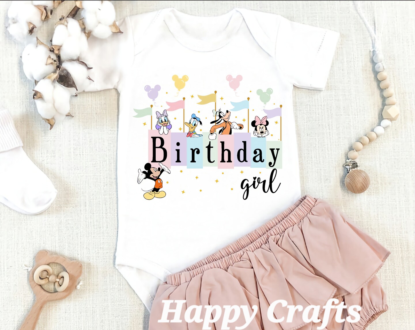 Disney Birthday Girl Shirt, Pastel Disneyland Onesie, Baby Girls Disney  World Bodysuit, Birthday Party Outfit | MakerPlace by Michaels, image size:1080x859