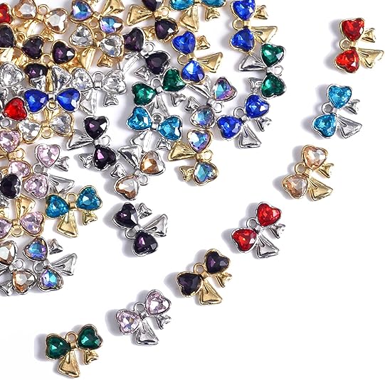 40Pcs Paired Crystal Pendants Charms for Jewelry Making Supplies