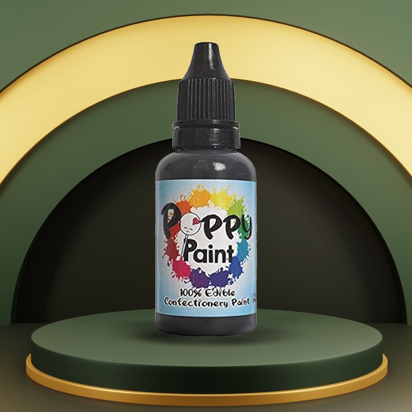 Poppy Paint Black Edible Confectionery Paint