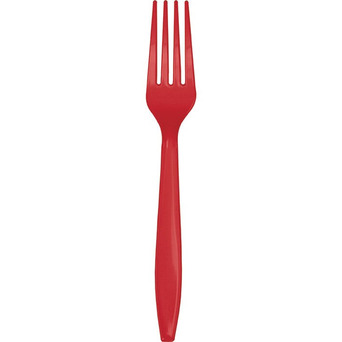 Classic Red Plastic Forks (50/Pkg)