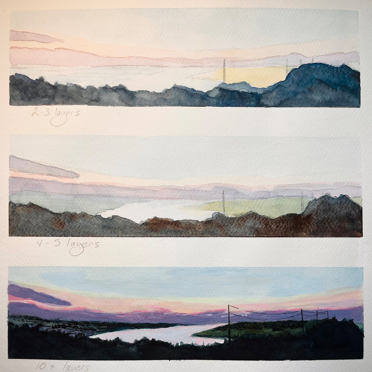 Art in August | Landscape Painting in Watercolor