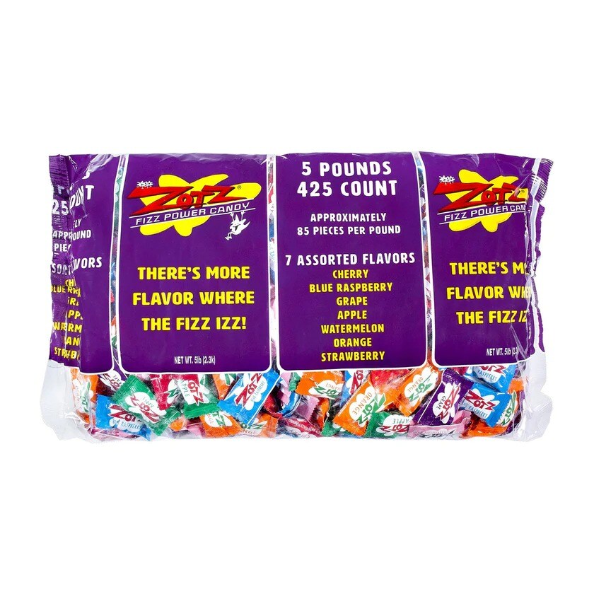 Zots Assorted Fizz Power Candy Bag 5 LB | Michaels