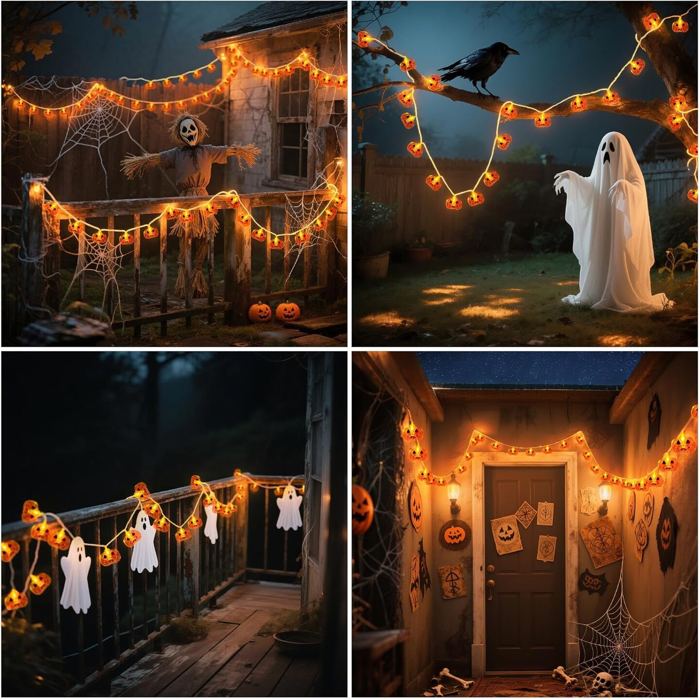 Halloween Lights Pumkin Lights 10FT 20LED(Orange)