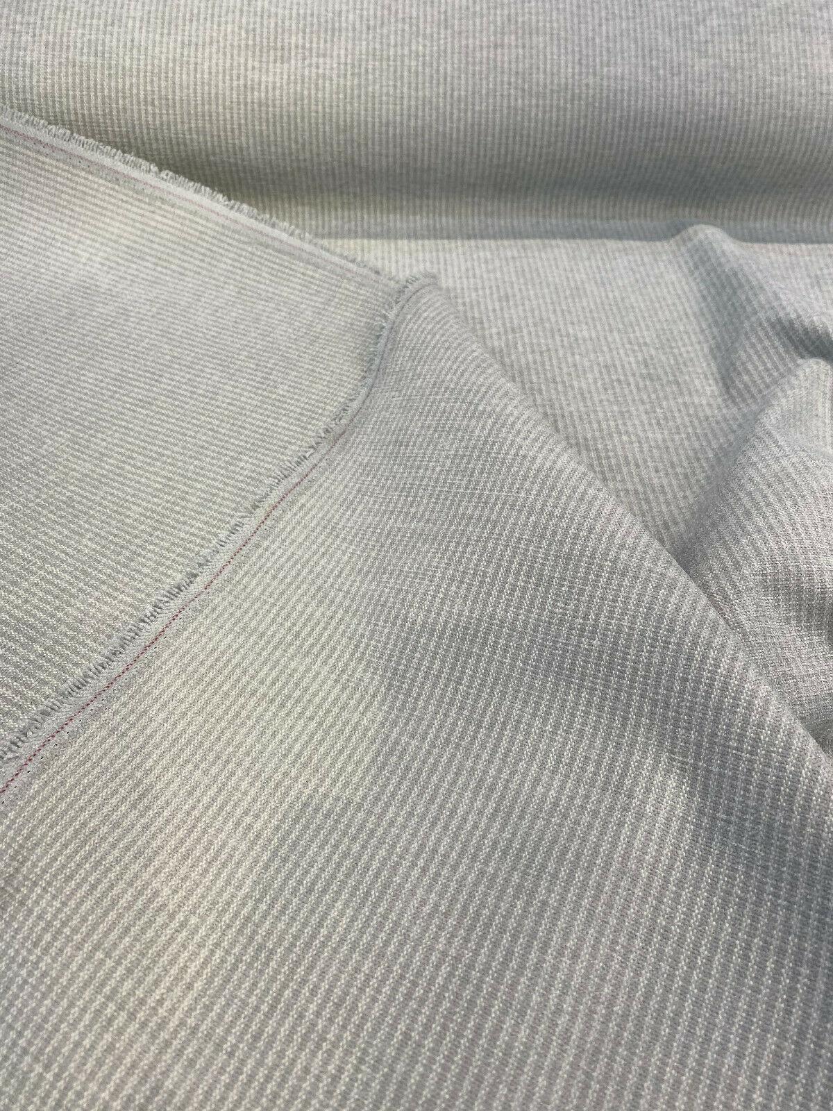 1 Yard Upholstery Drapery Fabric Contemporary Pinstripe Sea Glass 57% Polyester 43% Cotton 56 Inch Width