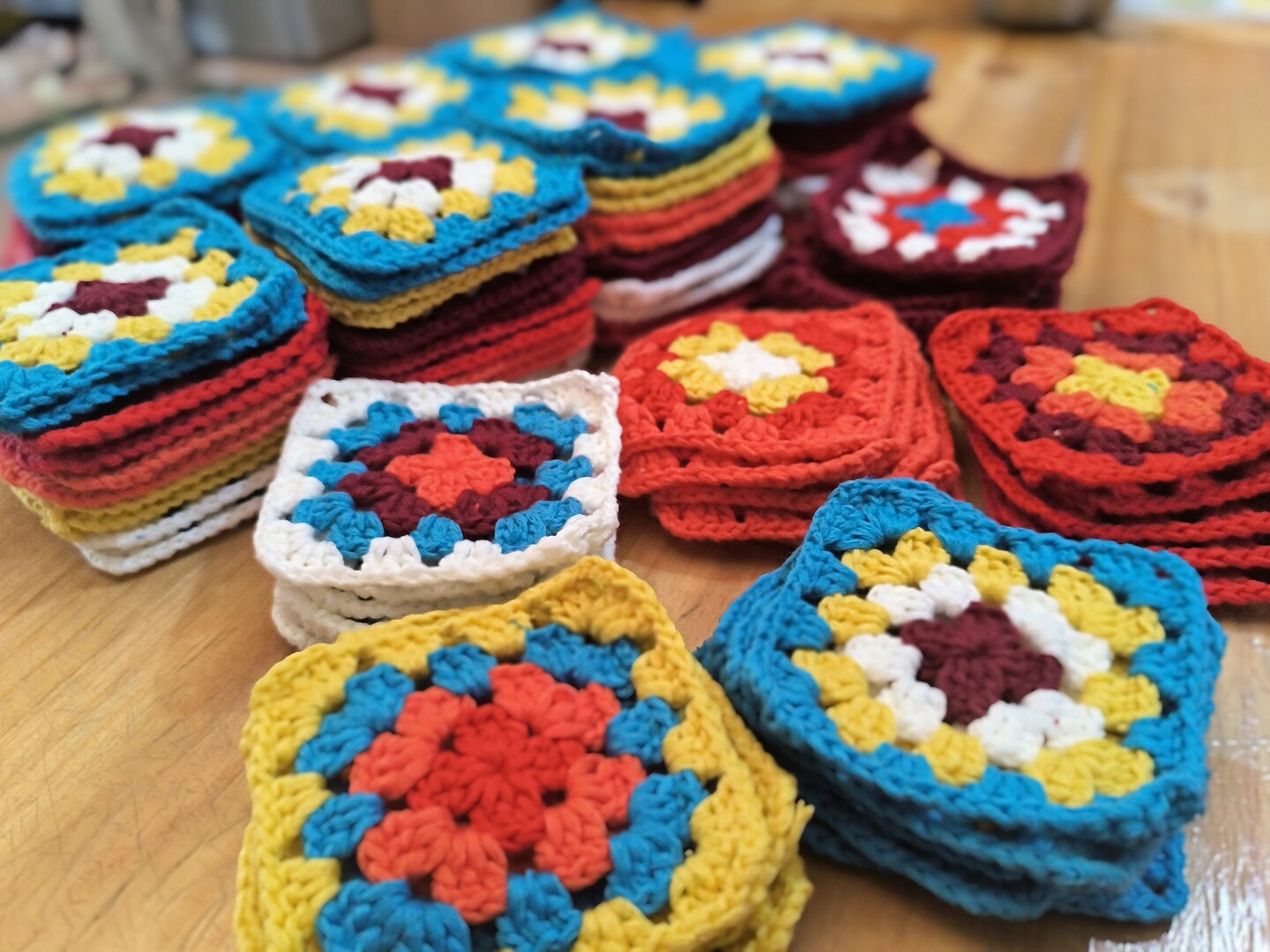 Granny Square Motifs Crochet Appliques for DIY Projects
