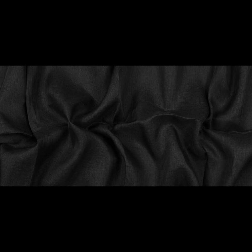 1 Yard Black Linen Scrim Fabric for Shorts Blazers Costumes and Drapery