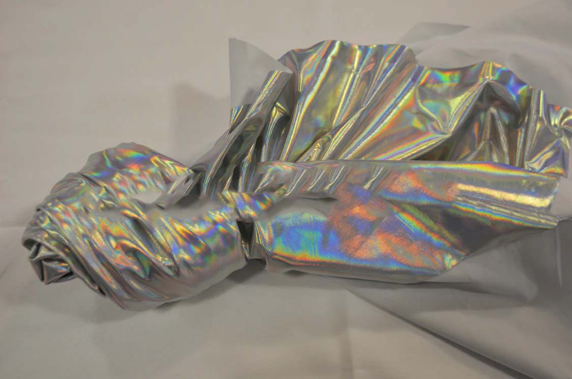 1 Yard Hologram Foil Spandex Lame Rainbow Metallic Stretch Fabrics