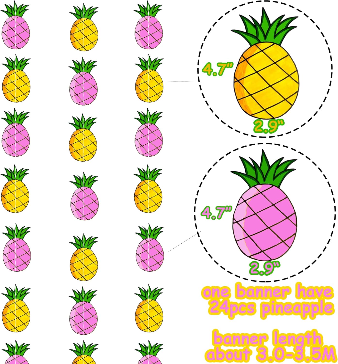 Summer Tropical Fruit Theme Banners