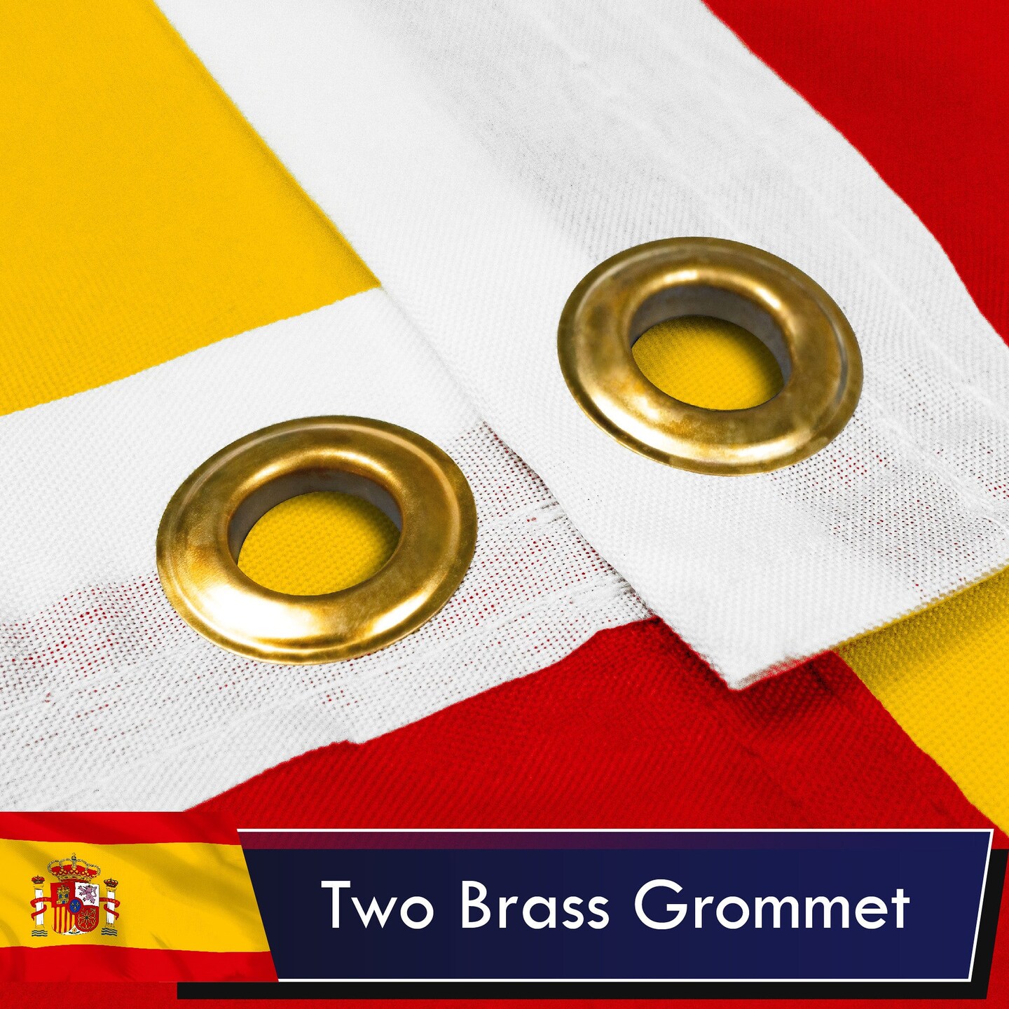 Spain (Spanish) Flag 75D Printed Polyester 3x5 Ft