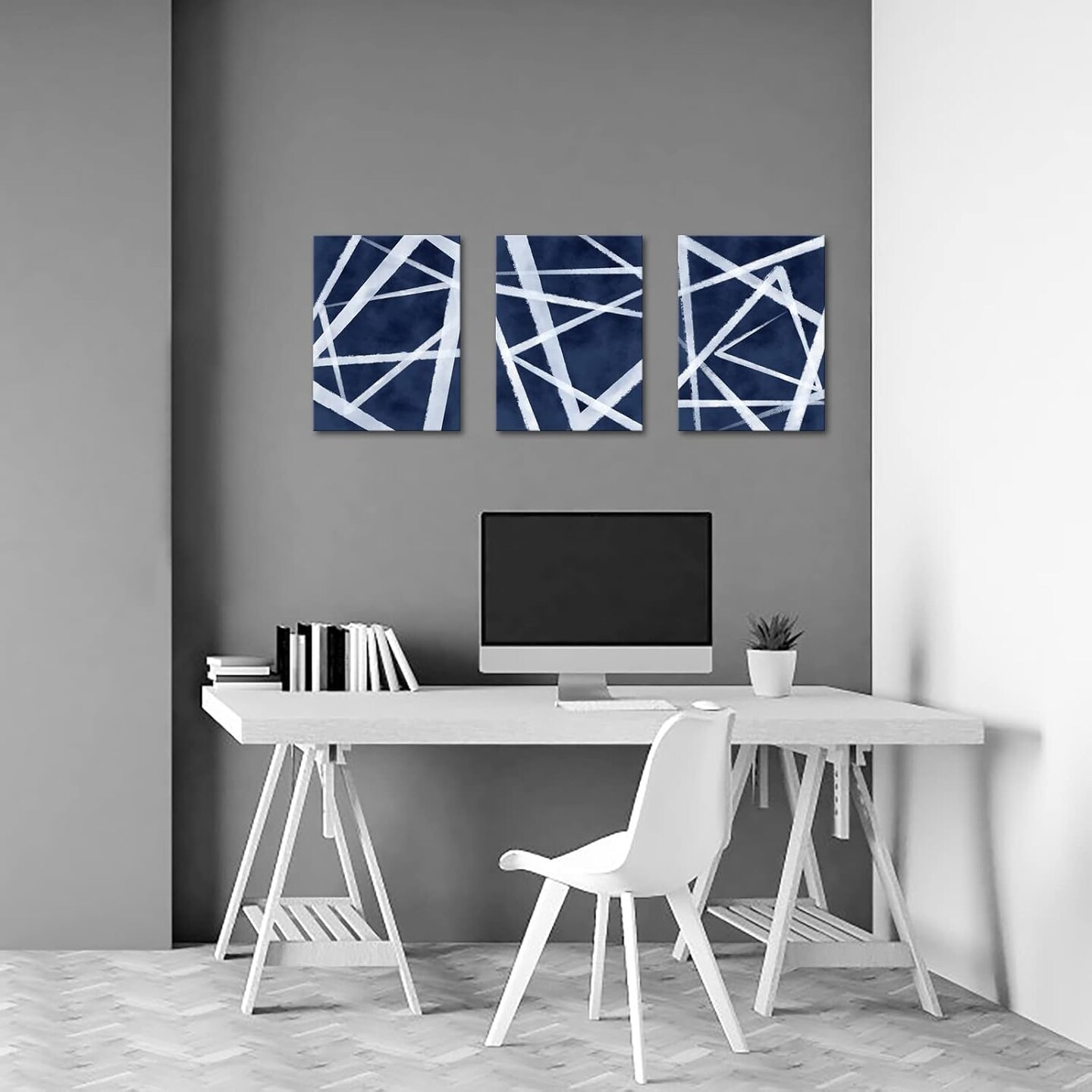 Blue Abstract Wall Art Navy Blue Bathroom Decor Blue Pictures Wall Decor