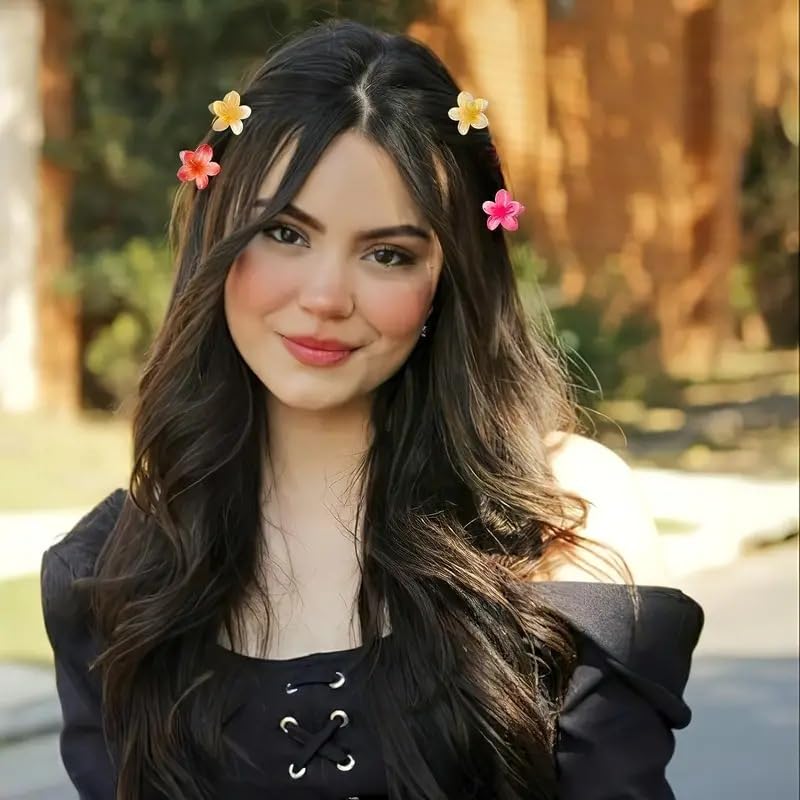 Small Flower Hair Claw Clips, 6PCS 1.57-Inch Cute Mini Claw Clips