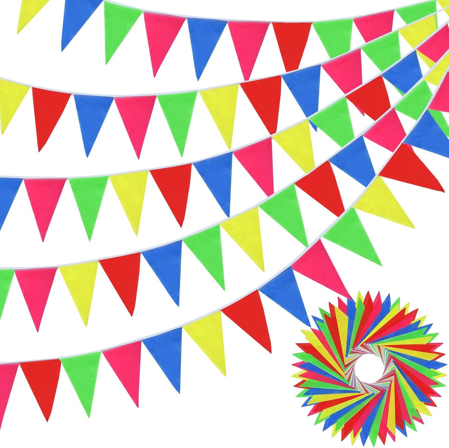 3280 ft Pennant Banner Flags Multicolor Bunting