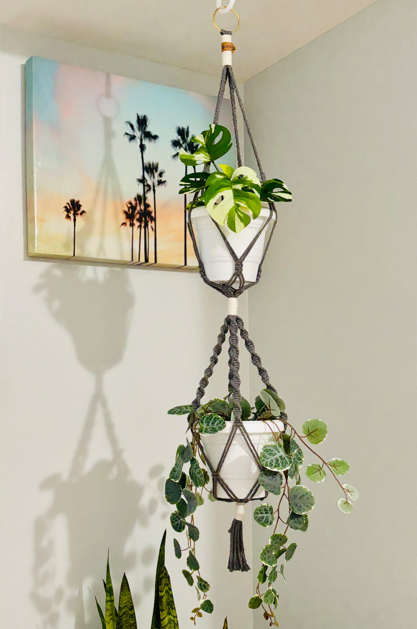 Double macrame plant hanger | MakerPlace by Michaels