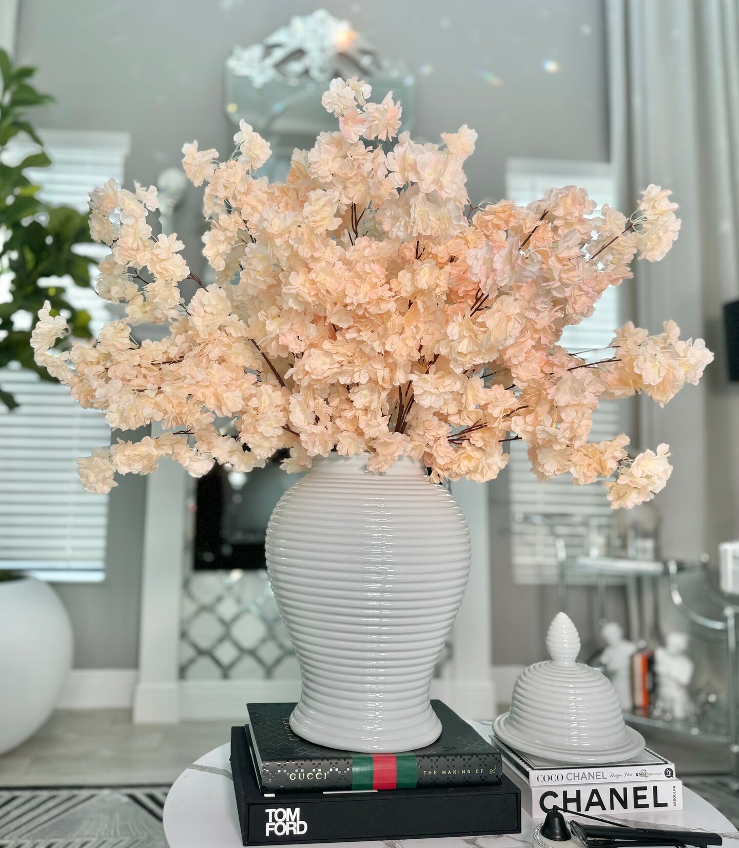 Mila Blush Faux Silk Cherry Blossom Branches Set of 3 Blush Flowers 36&#x27;&#x27; Fall Decor