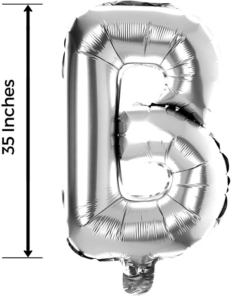 Bride Letter Balloons Bachelorette Party Decoration Bridal (35 inch Silver)