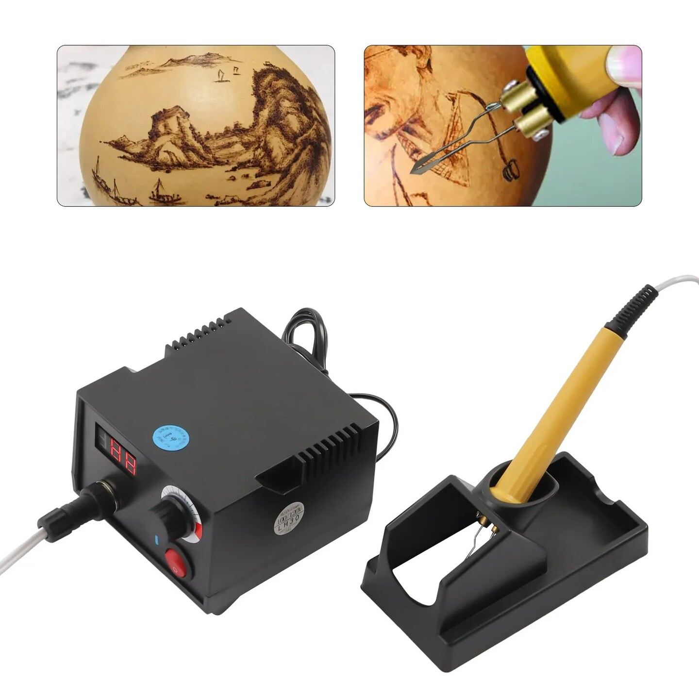 Wood Burning Pen Tool Multifunction Craft Pyrography Machine Burner Set Kit 110V