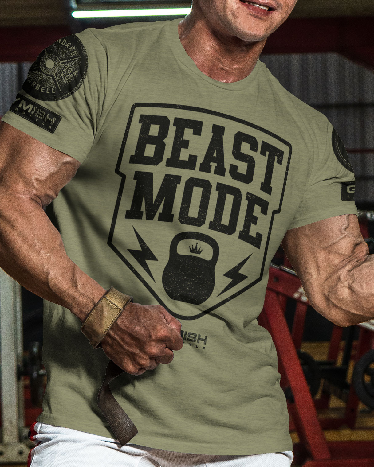 007. Beast Mode Funny Motivational Workout Gym T-Shirt for Men - image20