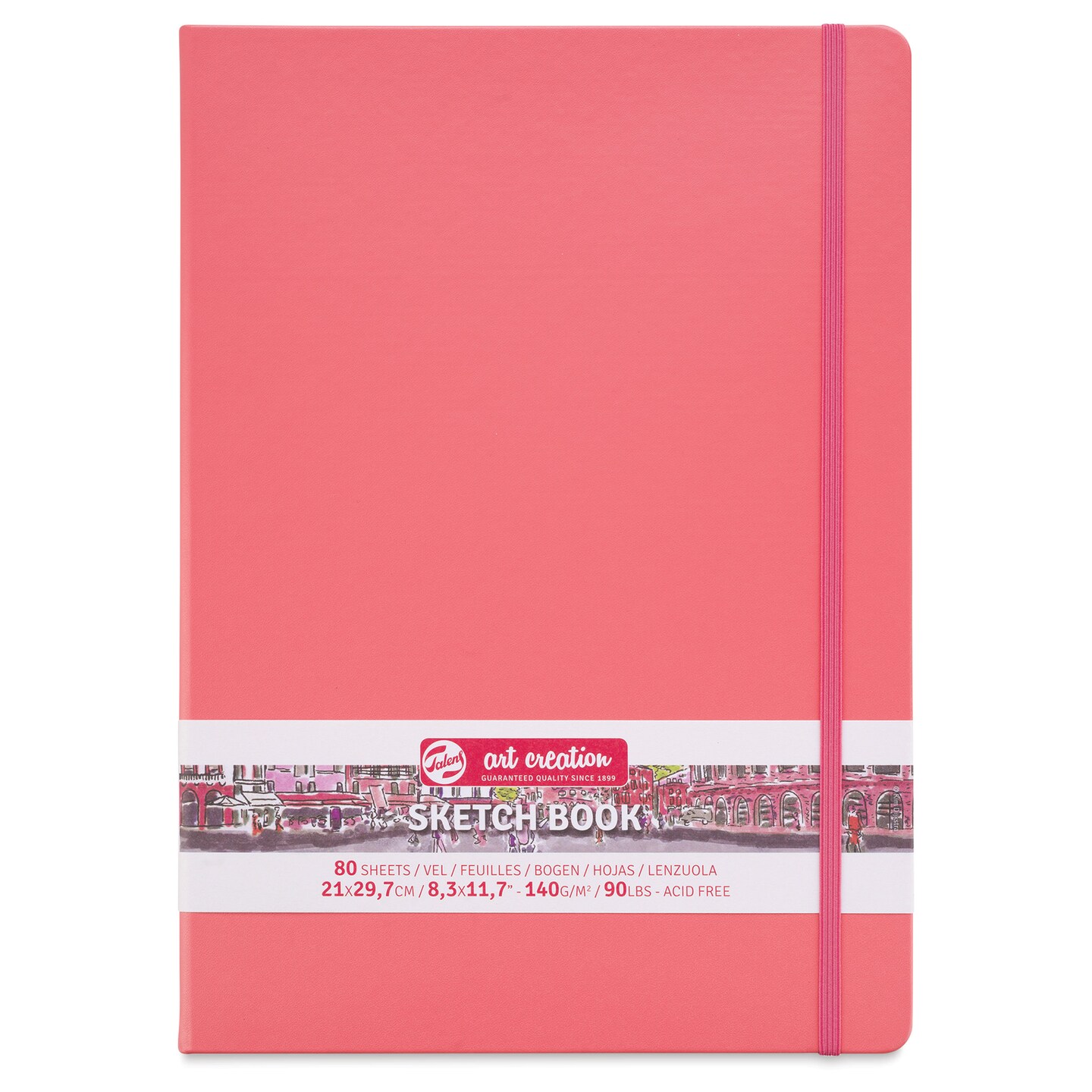 Talens Art Creations Sketchbook - Coral Red, 11.7&#x22; x 8.3&#x22;