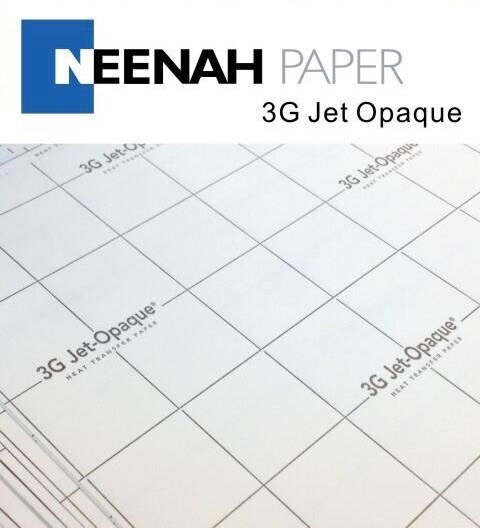 Neenah 3G Opaque Transfer Paper for Dark Colors 8.5x11&#x201D; (25 Sheets) Made In USA