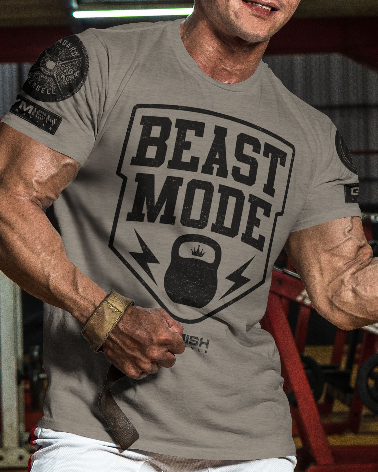007. Beast Mode Funny Motivational Workout Gym T-Shirt for Men - image46