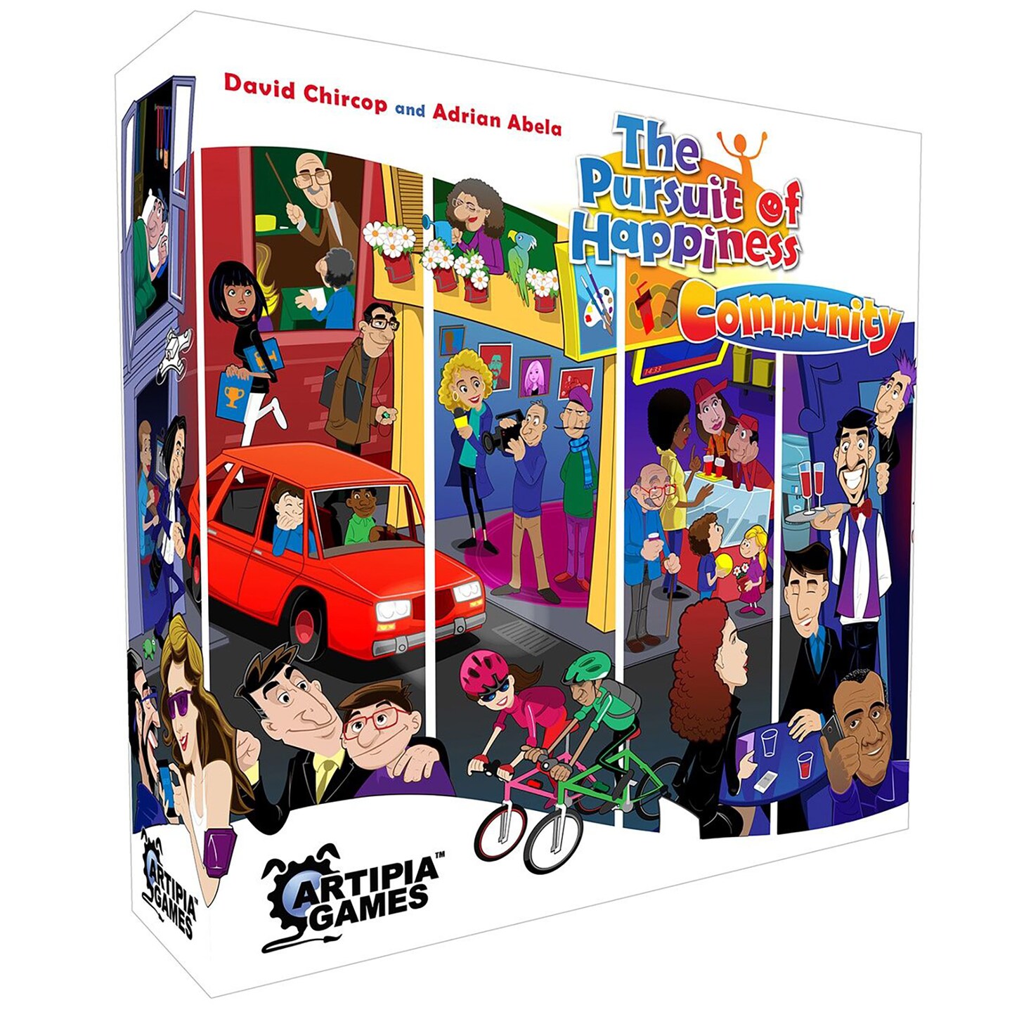 The Pursuit of Happiness: Community - Expansion, Engage In A Local Community, Ages 12+, 1-5 Players, 60-90 Min