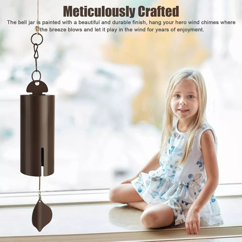 Large Deep Resonance Serenity Metal Bell Heroic Wind Chime Outdoor Home Decor