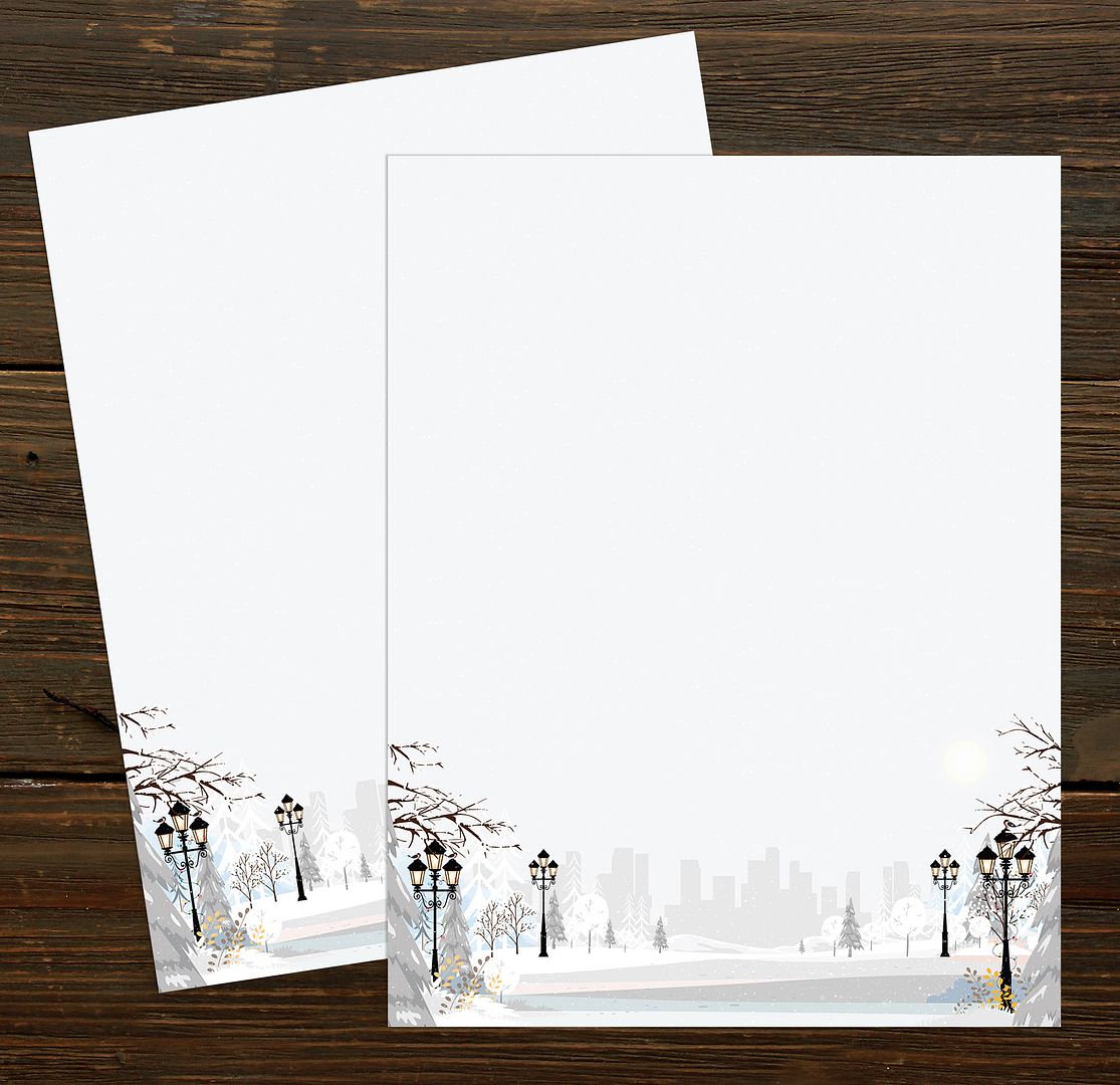 Great Papers! Stationery Letterhead, Winter Wonderland Walkway, 8.5&#x22;x11&#x22;, Printer Friendly, 50 Sheets (2024030)