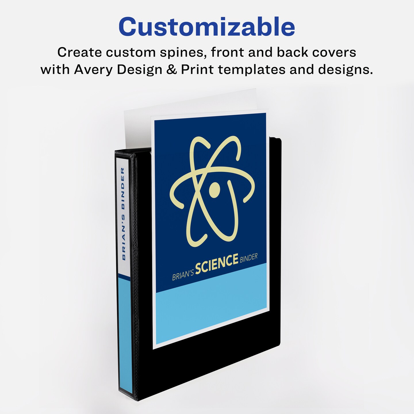 Avery Heavy-Duty View 3 Ring Binder, 1.5 Inch EZD Rings, Great for Portfolio Binders, Office Binders, School Notebook Binders, and More, 1 Mint Binder (79271)